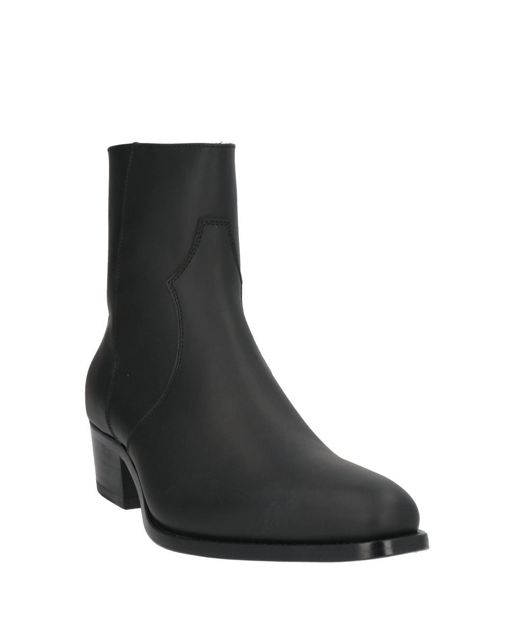 MICH SIMON Black Ankle Boots Calfskin for men