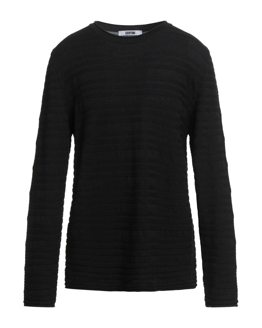Grifoni Black Sweater Virgin Wool for men
