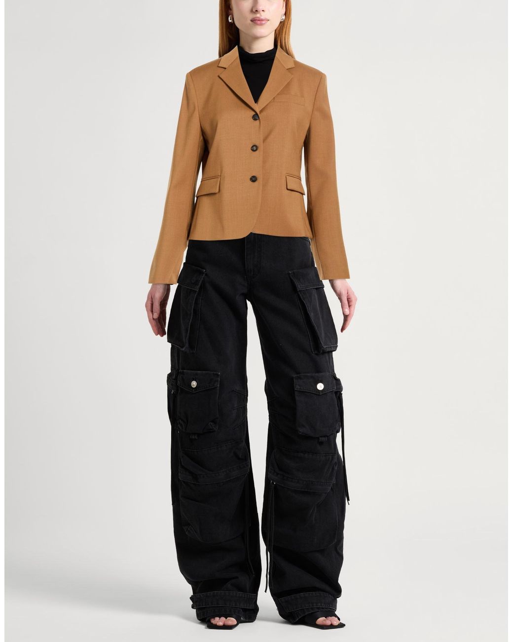 Tela Brown Blazer Polyester, Virgin Wool, Elastane