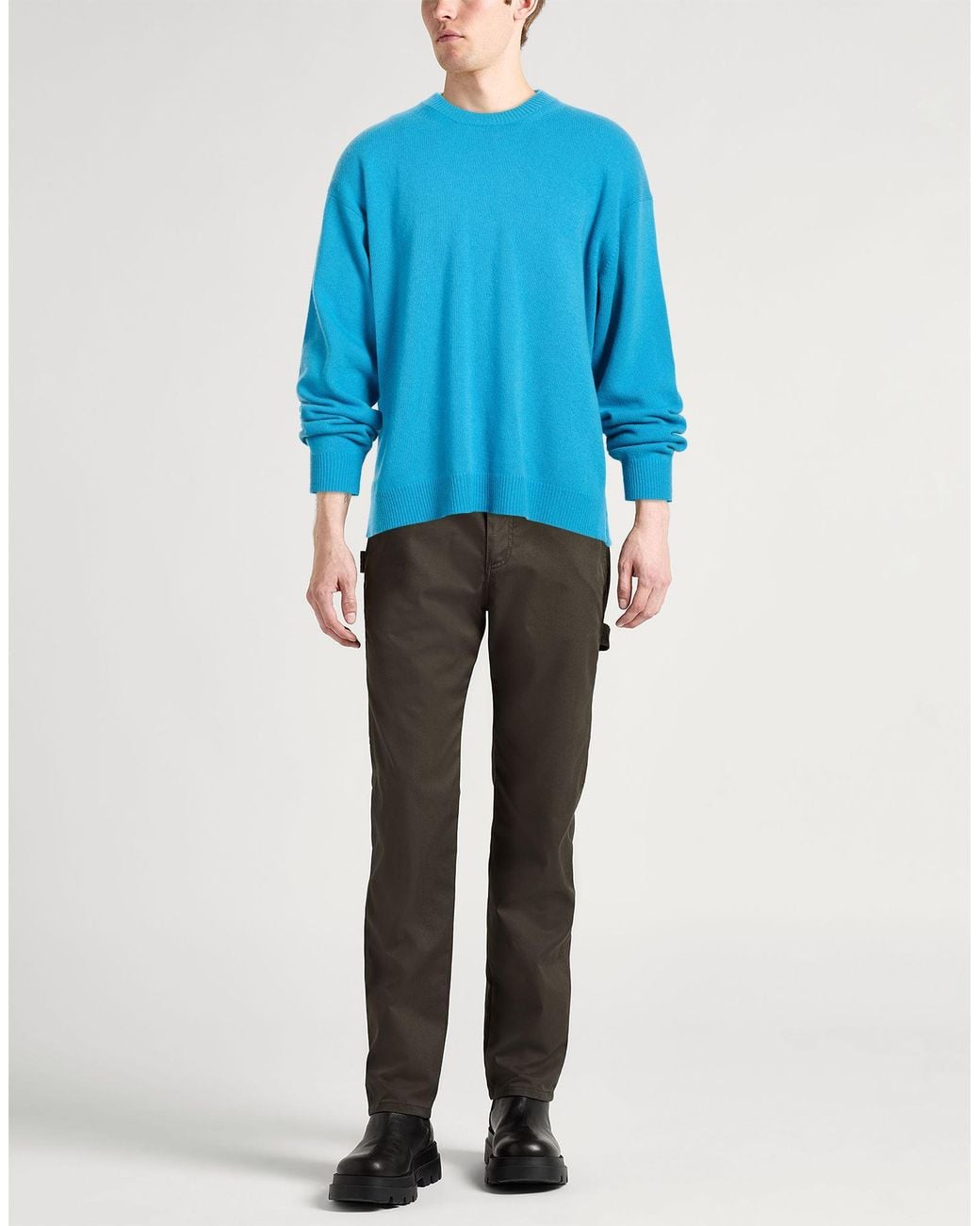Roberto Collina Blue Azure Sweater Merino Wool, Cashmere for men