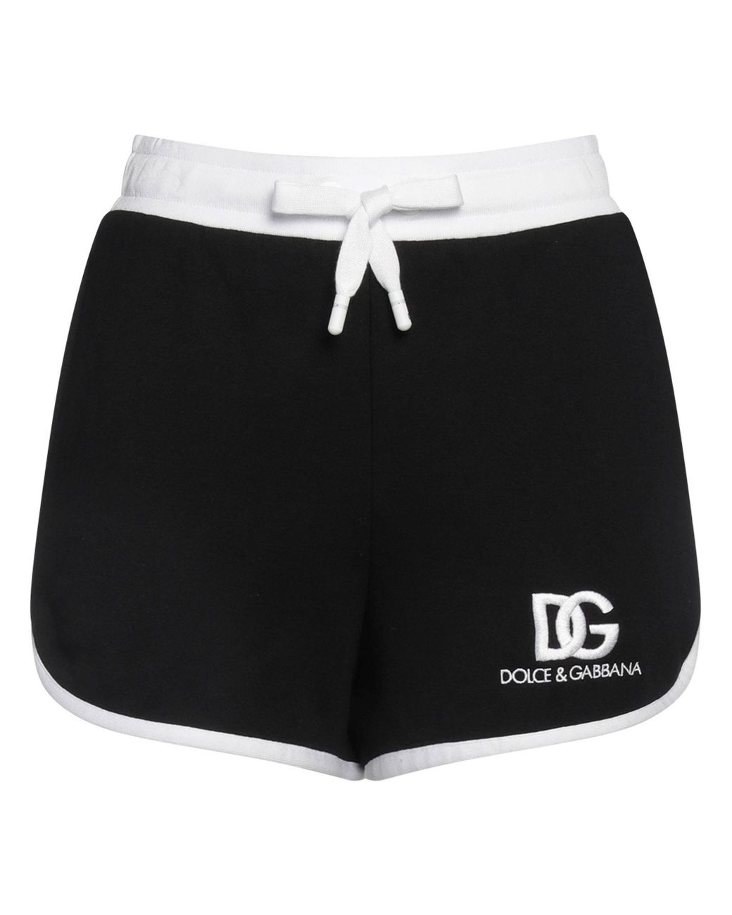 Dolce & Gabbana Black Shorts & Bermuda Shorts Cotton, Polyamide, Polyester