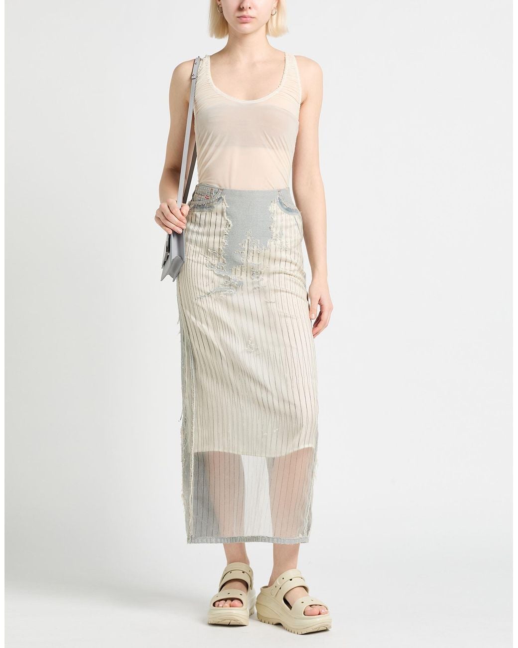 Atlein White Cream Top Polyester