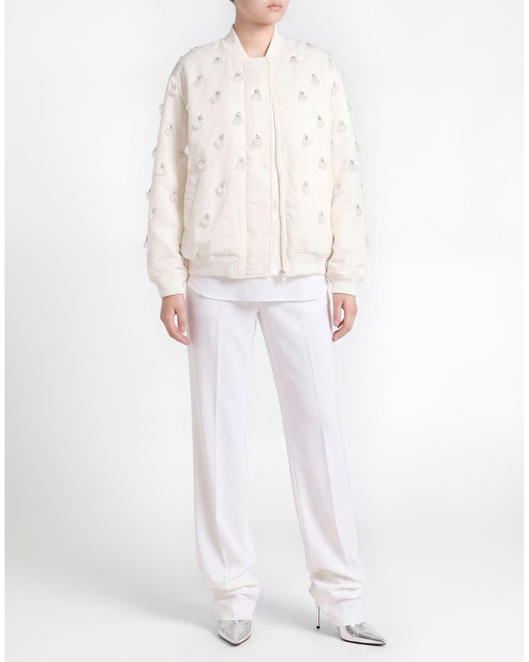 Del Core White Jacket Nylon, Viscose