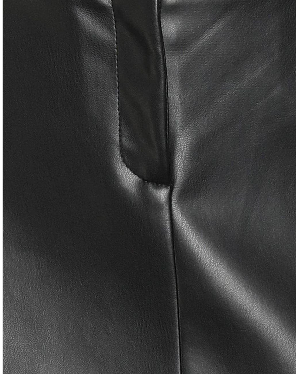 Semicouture Black Midi Skirt Polyurethane, Polyester