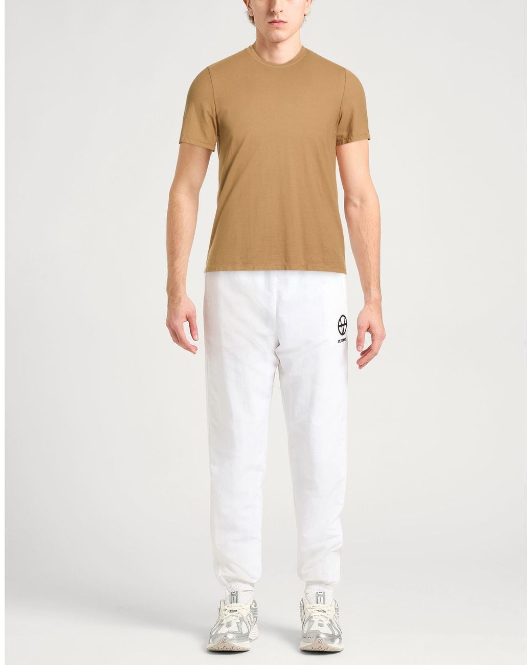 Alpha Studio Natural Camel T-Shirt Cotton, Elastane for men