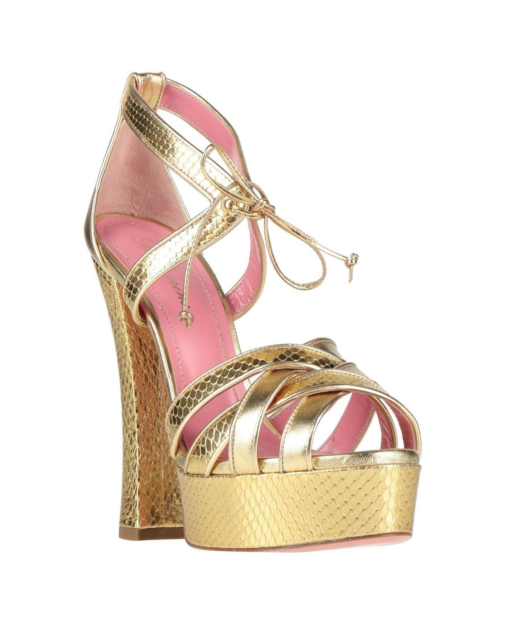 Blumarine Metallic Sandals Leather