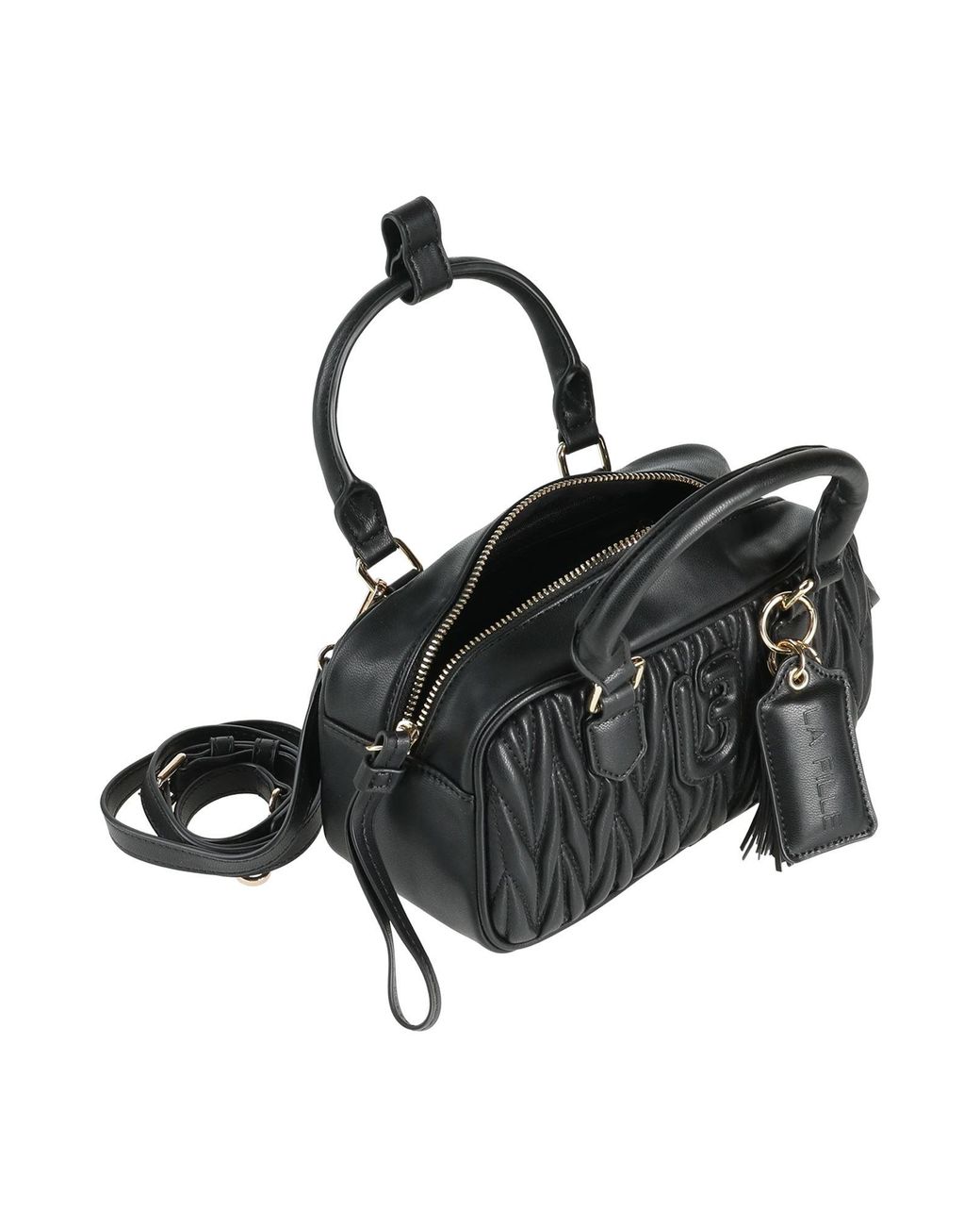 La Fille Des Fleurs Black Handbag