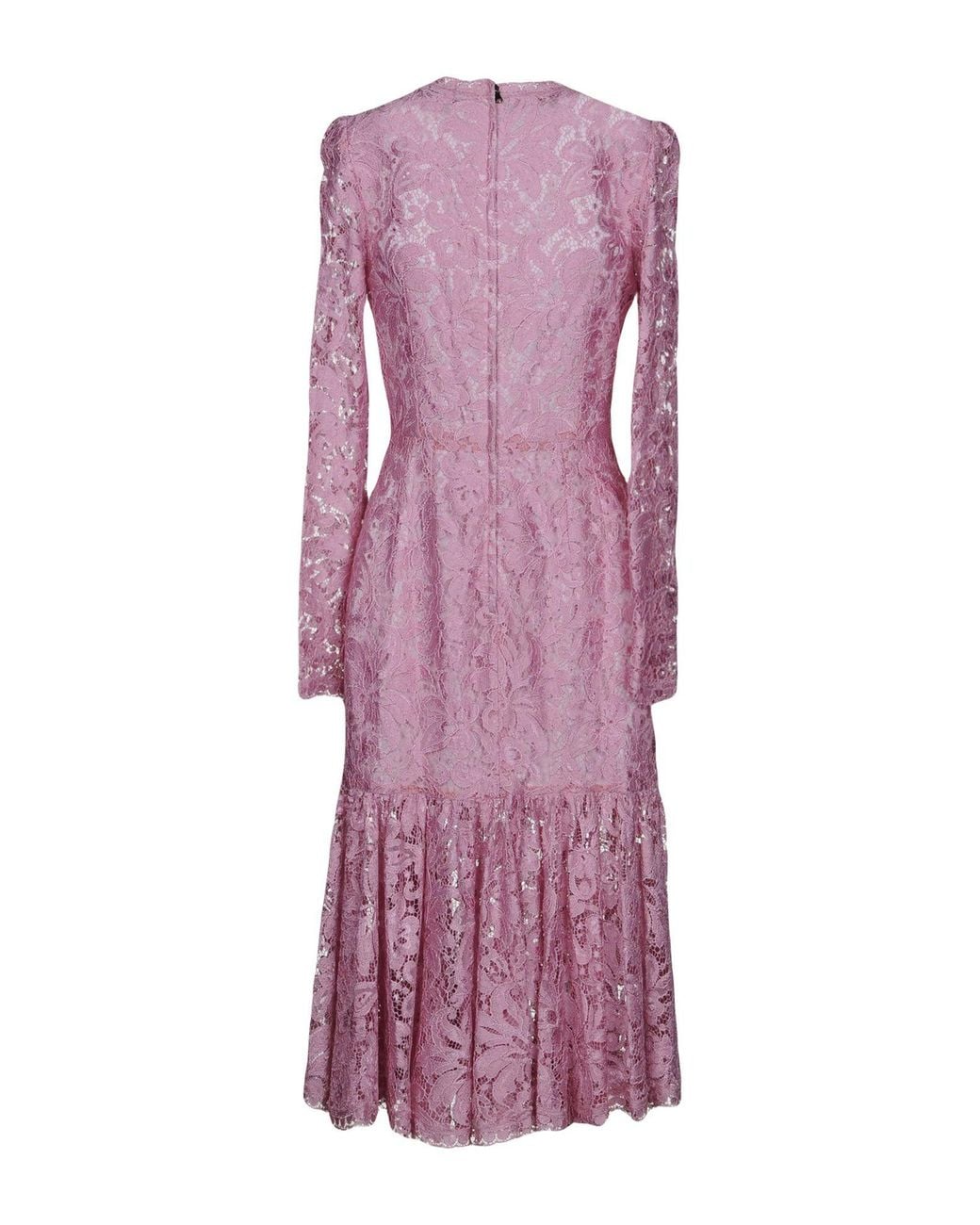 Dolce & Gabbana Purple Midi Dress Viscose, Polyamide