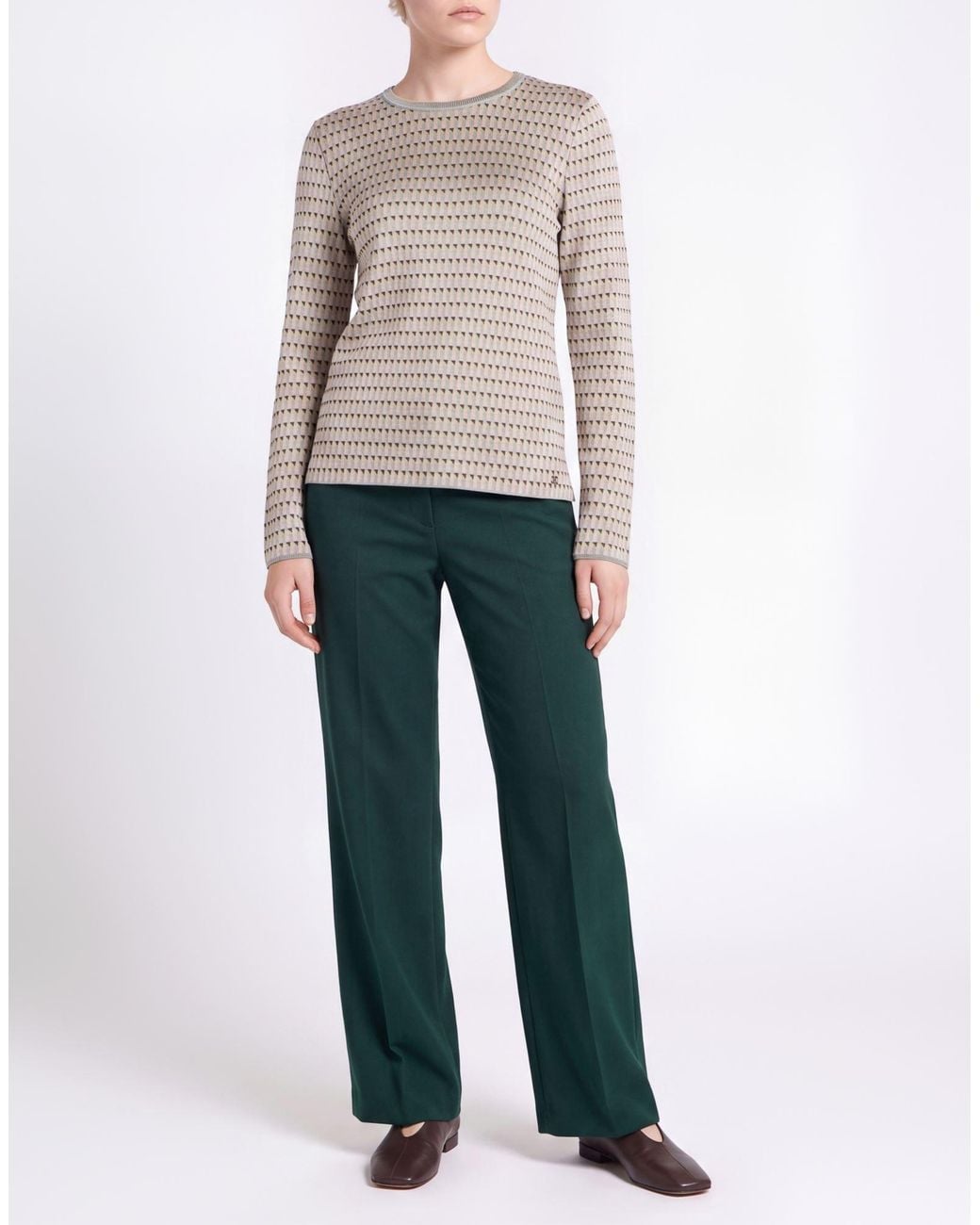 Marc Cain Gray Sweater Viscose, Cotton