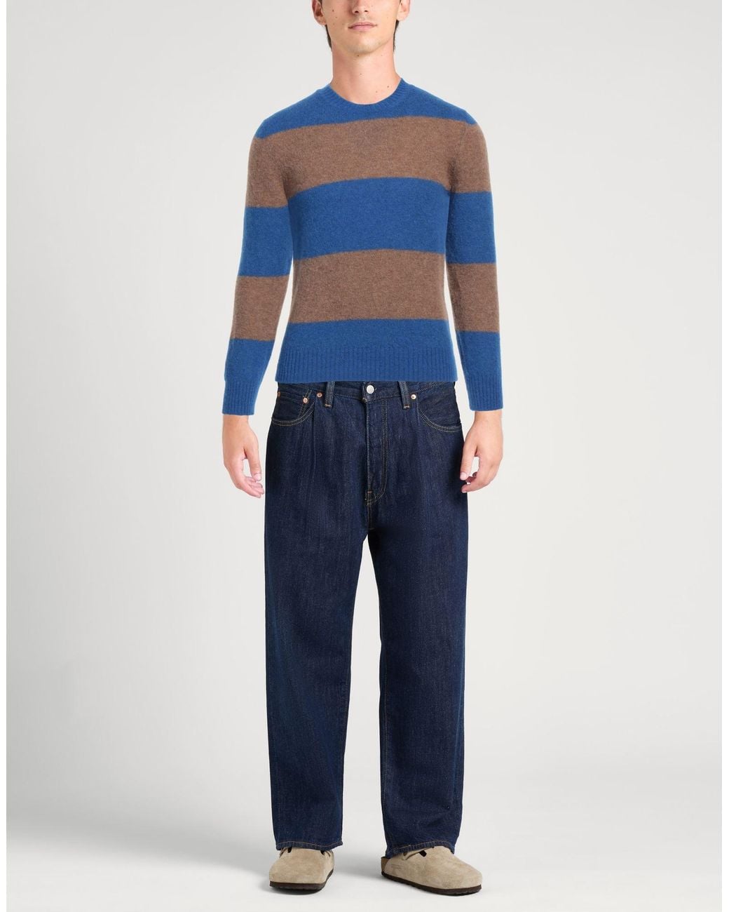 Altea Blue Sweater Alpaca Wool, Polyamide, Wool for men
