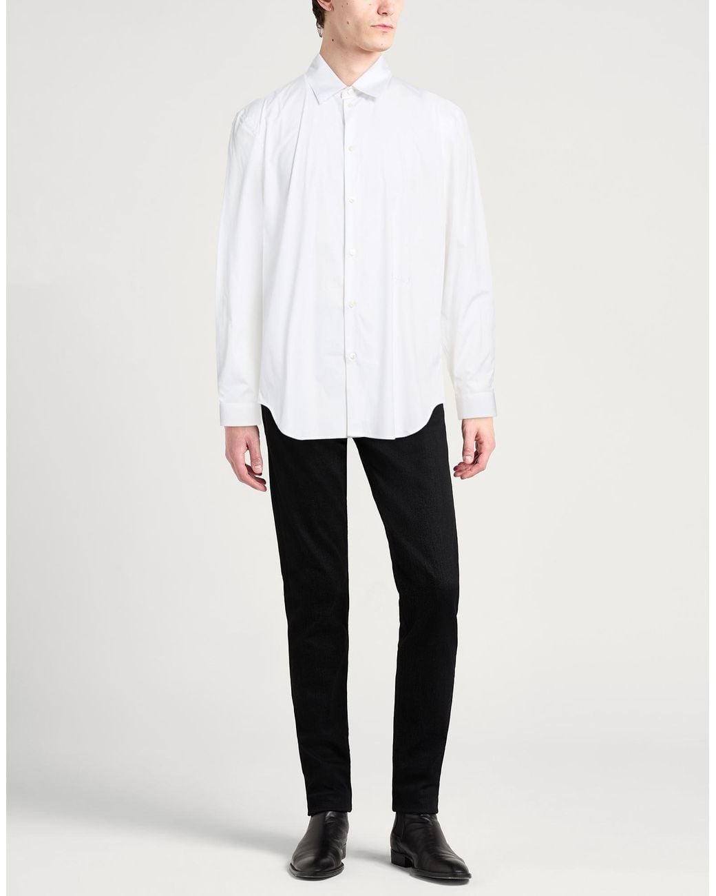 Versace White Shirt Cotton, Polyester for men