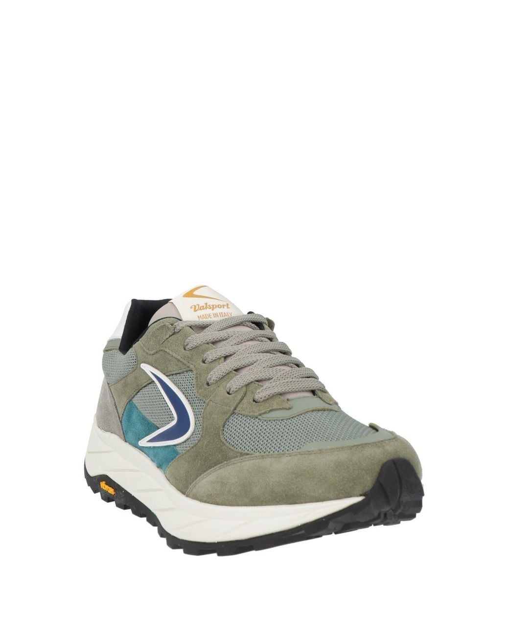 Valsport Green Military Sneakers Leather, Textile Fibers for men