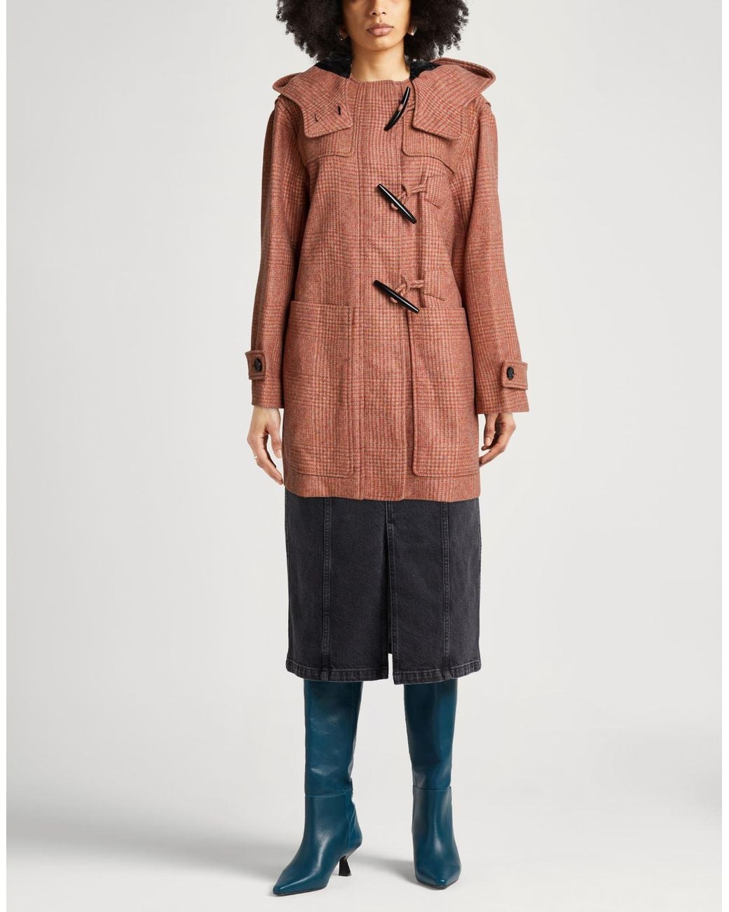 Nina Ricci Brown Coat Wool, Polyamide