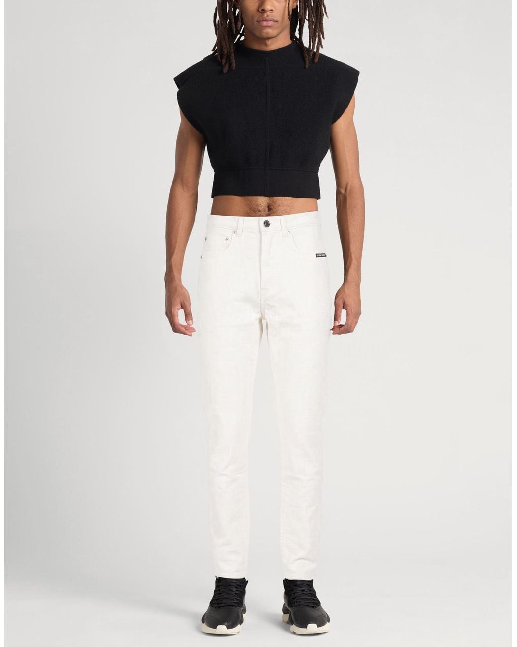 VTMNTS White Jeans Cotton for men