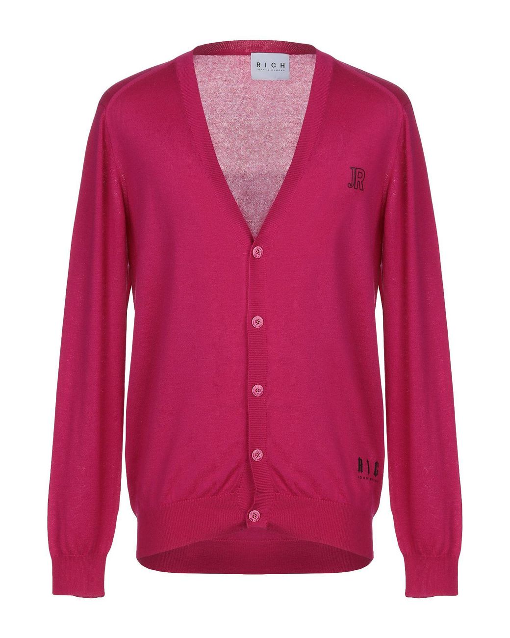 John Richmond Synthetic Cardigan in Fuchsia (Pink) for Men Lyst