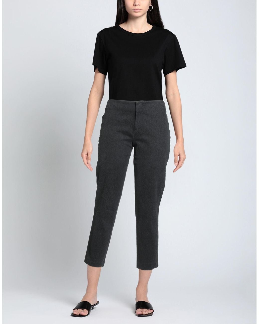 ALESSIA SANTI Gray Pants Cotton, Elastane