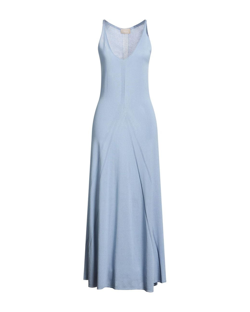 Drumohr Blue Maxi Dress Cotton, Viscose