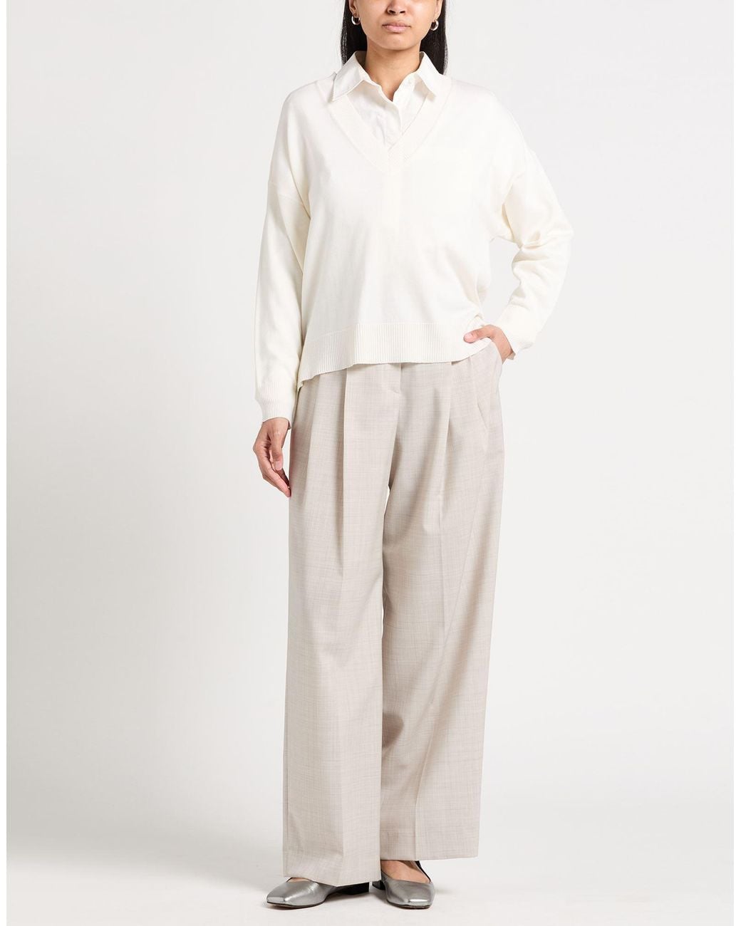 Daniele Fiesoli White Collezione N_01 Ivory Sweater Merino Wool