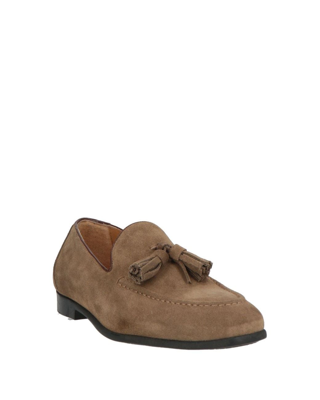Herman Scott Brown Khaki Loafers Leather for men
