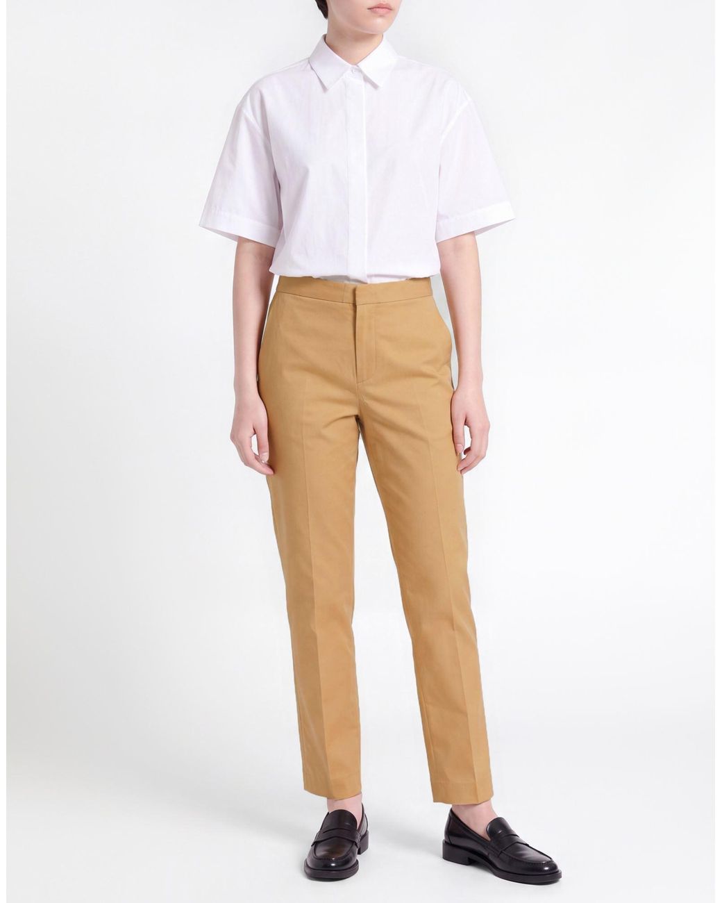 Fabiana Filippi Natural Pants Cotton, Elastane