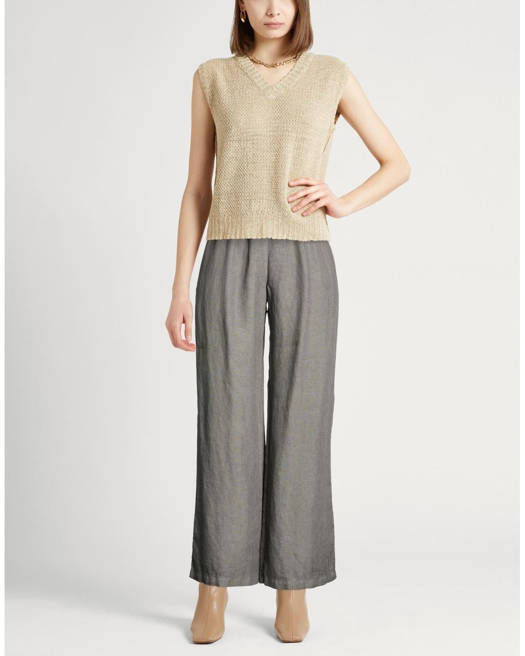 120% Lino Gray Trouser