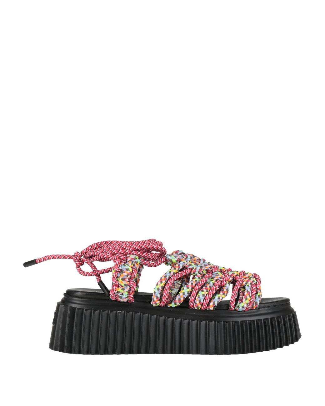 Agl Attilio Giusti Leombruni Red Coral Sandals Textile Fibers