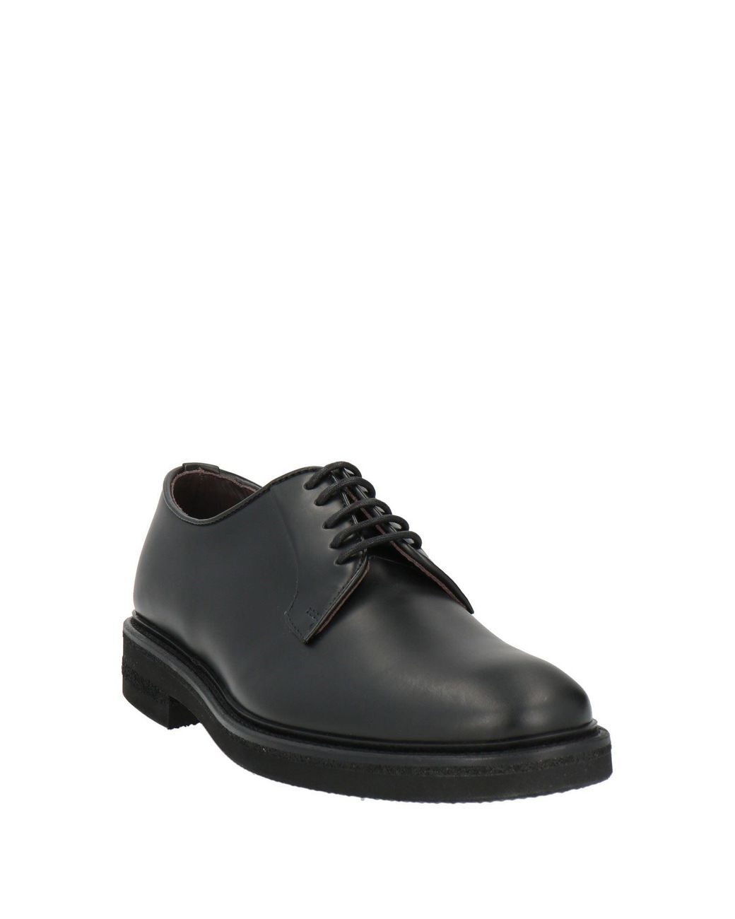 Seboy's Black Lace-Up Shoes Leather