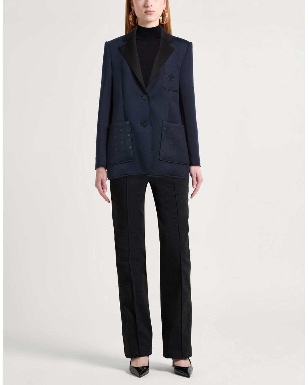 MCM Blue Blazer Polyester, Elastane