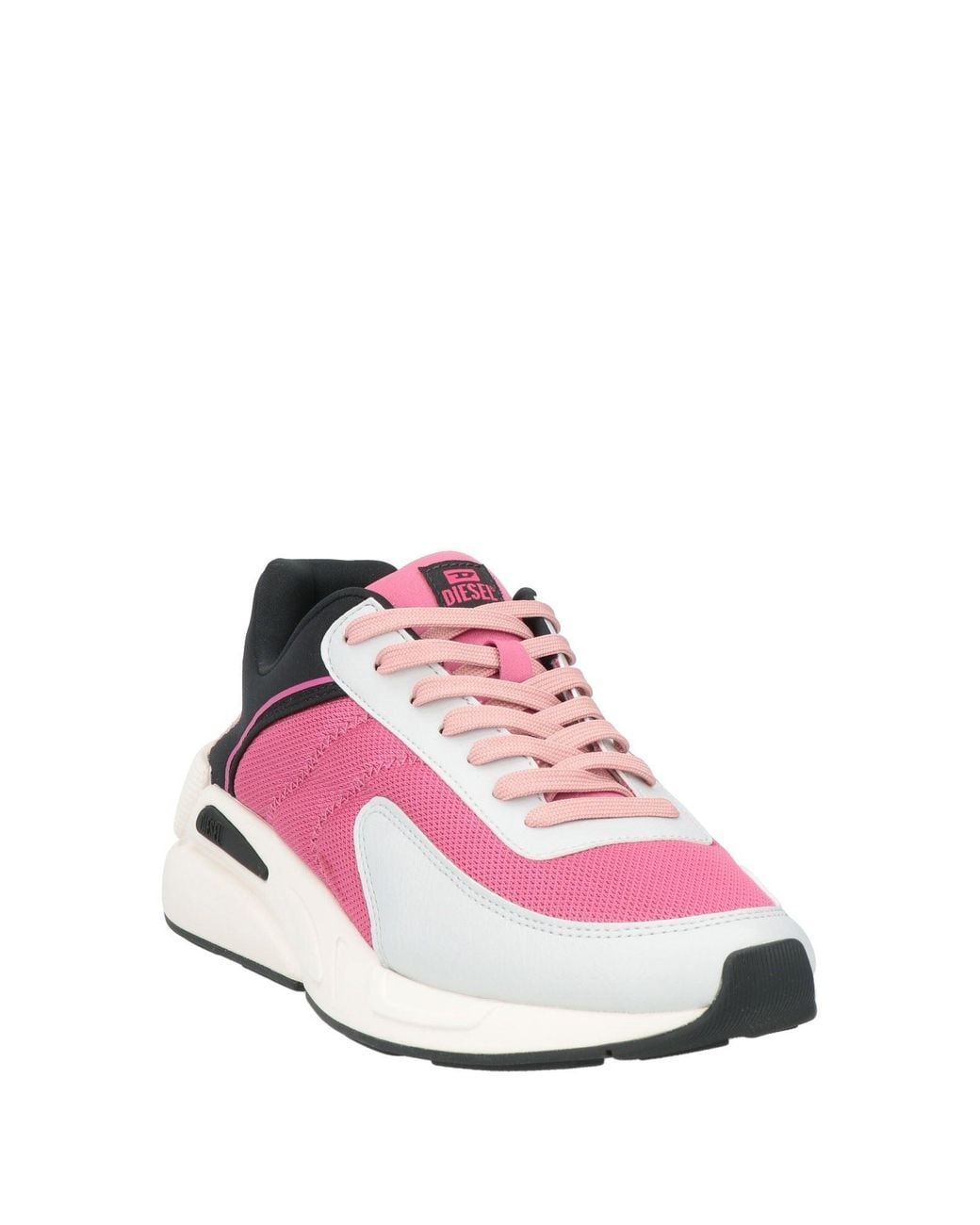 DIESEL Pink Polyester-Blend Contrast Sneakers