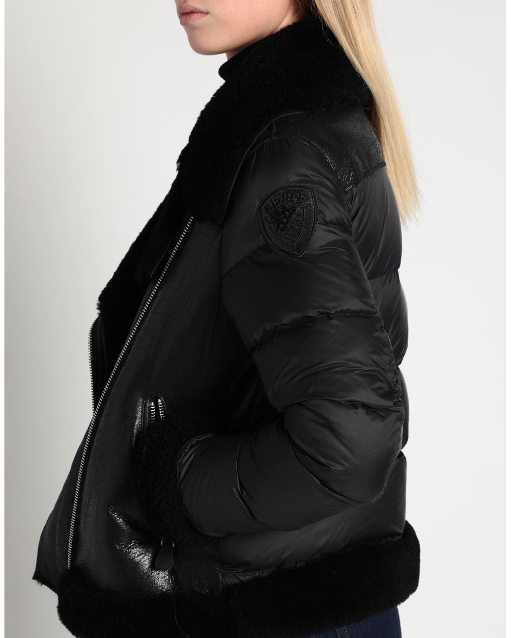 Blauer Black Puffer Leather, Polyamide, Shearling