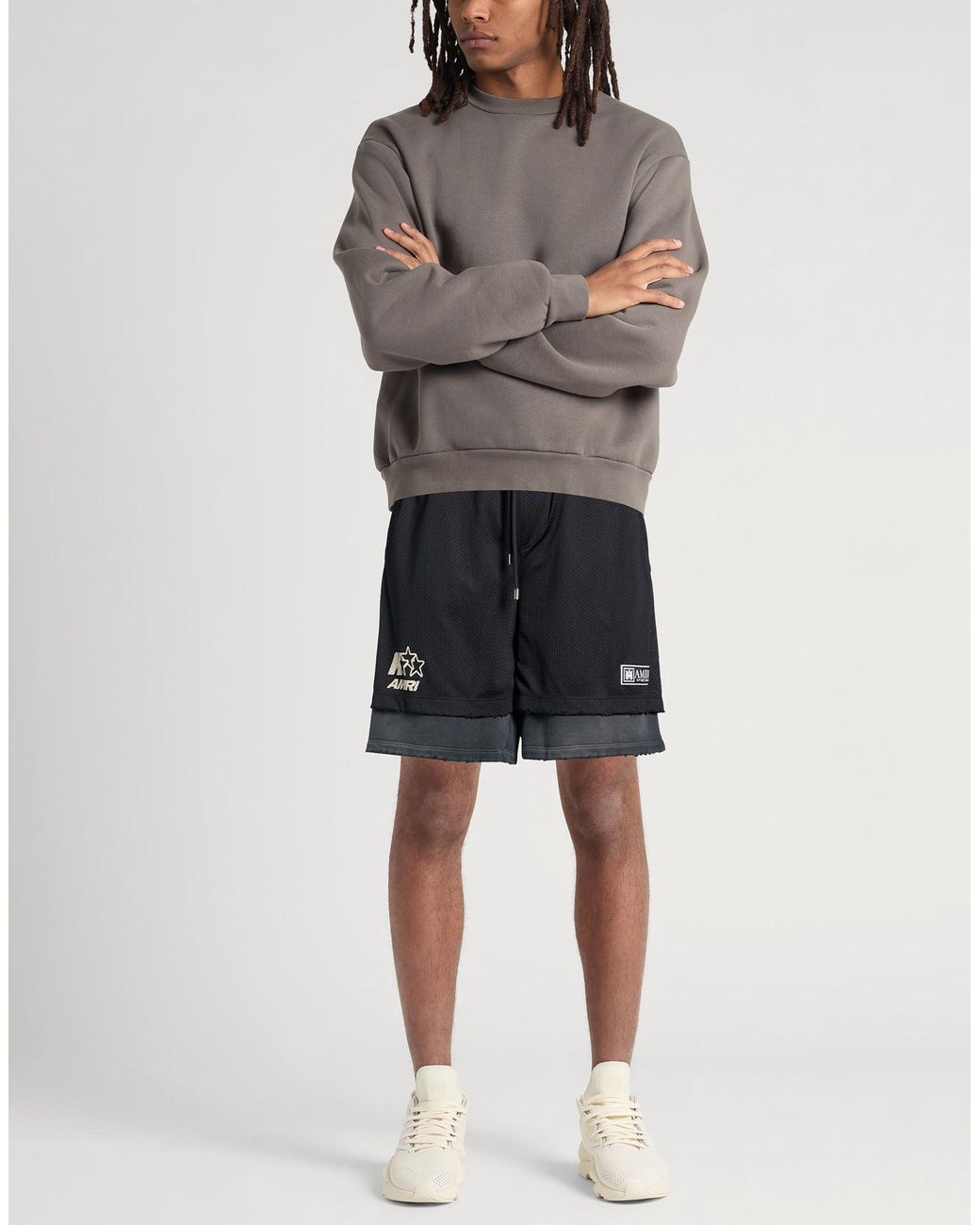Amiri Black Shorts & Bermuda Shorts Cotton, Polyester for men