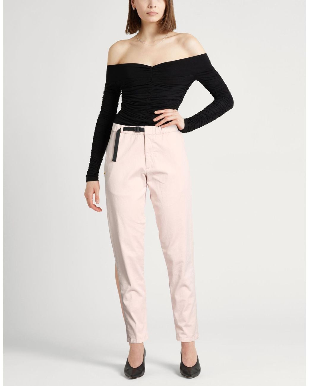 White Sand Natural Blush Pants Cotton, Elastane