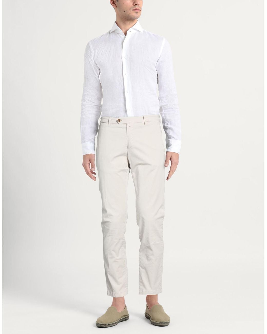Briglia 1949 White Pants Cotton, Elastane for men