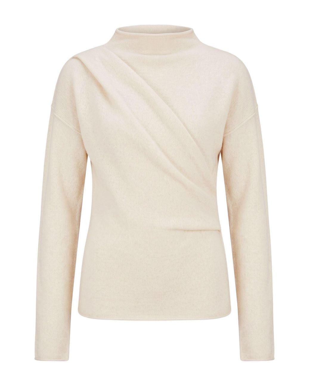 Helmut Lang White Rollkragenpullover
