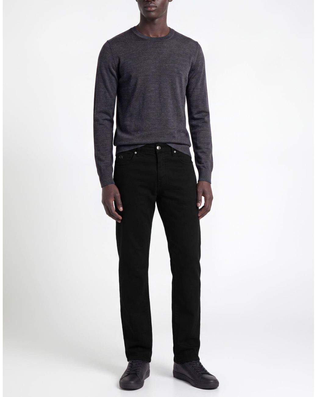 ARMANI EXCHANGE Black Jeans Cotton, Elastomultiester, Elastane for men