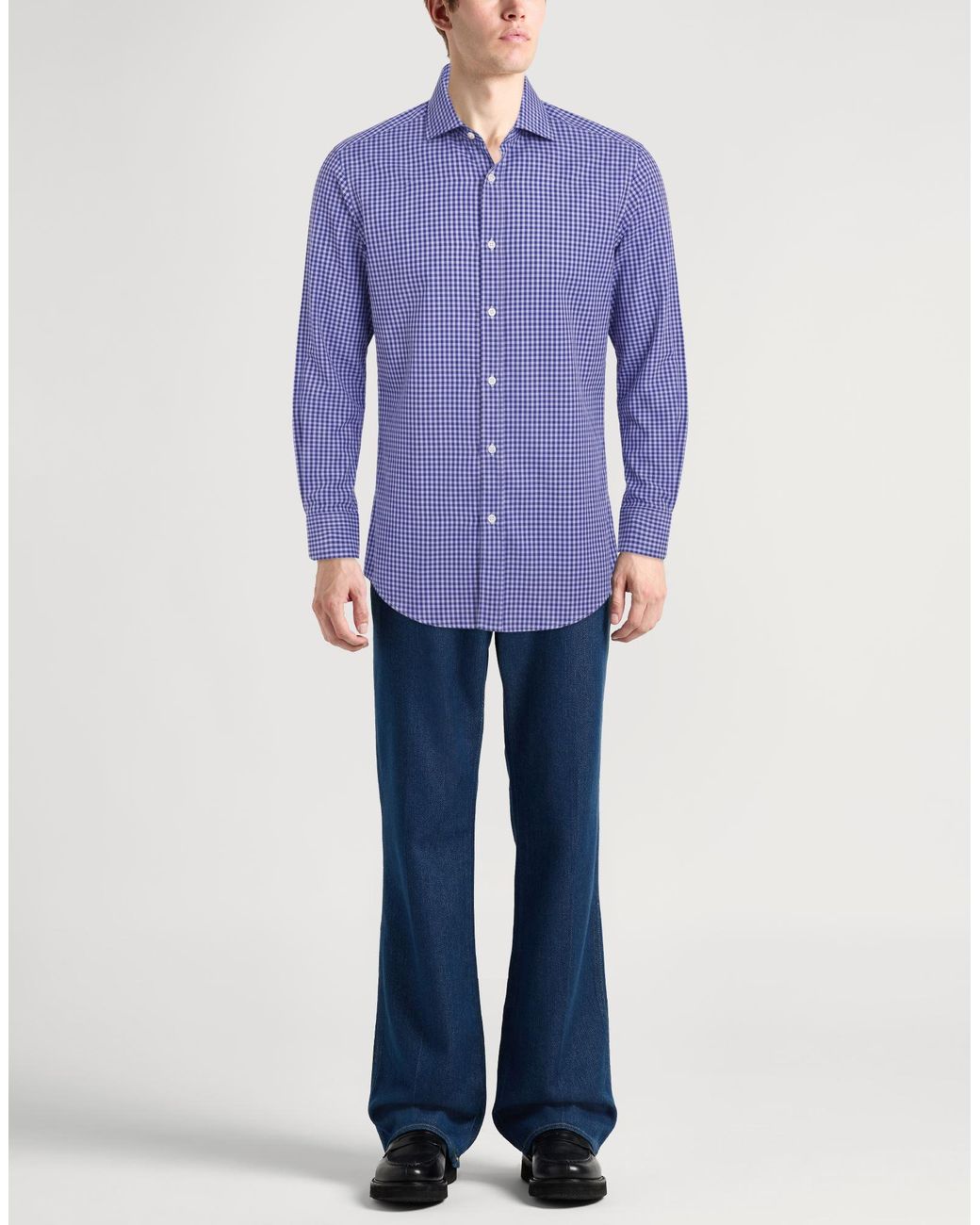 Brunello Cucinelli Blue Shirt Cotton for men