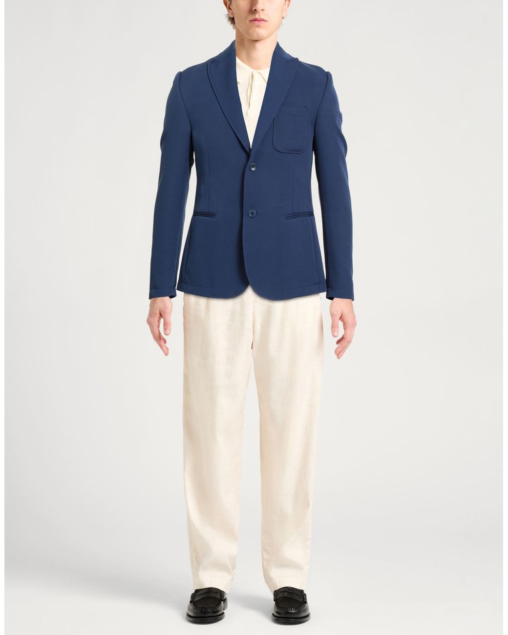 Daniele Alessandrini Blue Couture Paris Blazer Polyester, Elastane for men