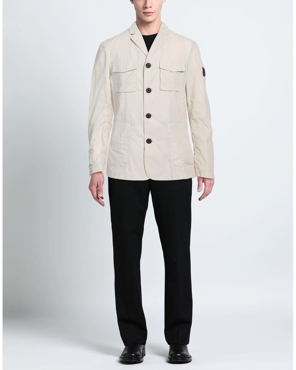 Dekker White Ivory Blazer Cotton, Polyamide for men