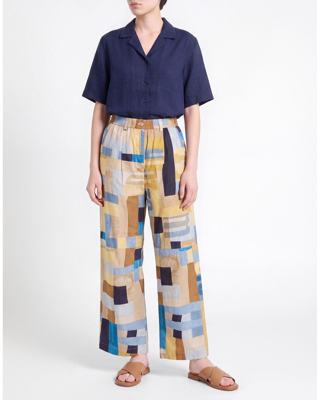 Ottod'Ame Blue Pants Cotton