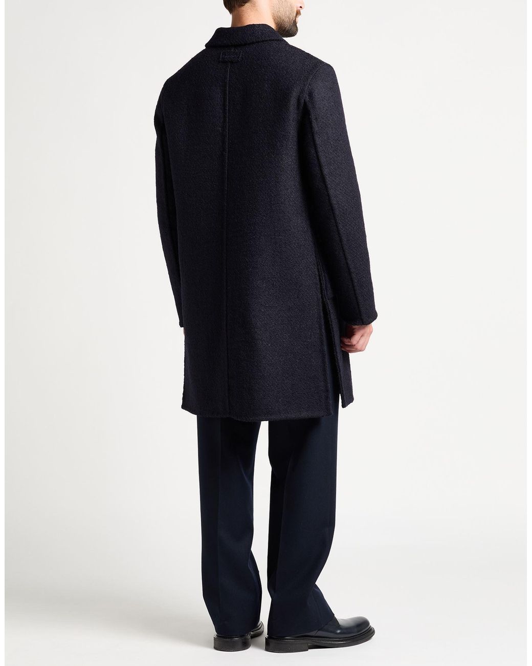 Givenchy Blue Midnight Coat Wool, Polyamide, Cotton for men