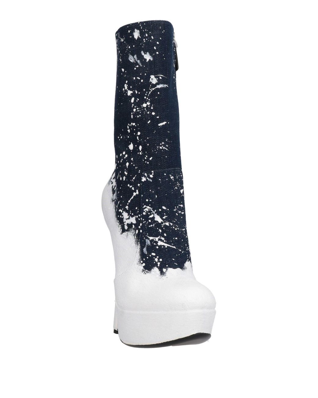 DSquared² Blue Ankle Boots Textile Fibers