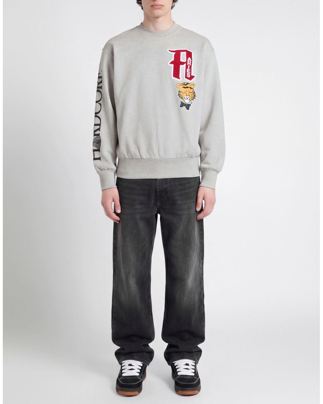 Aries White Sweatshirts for men