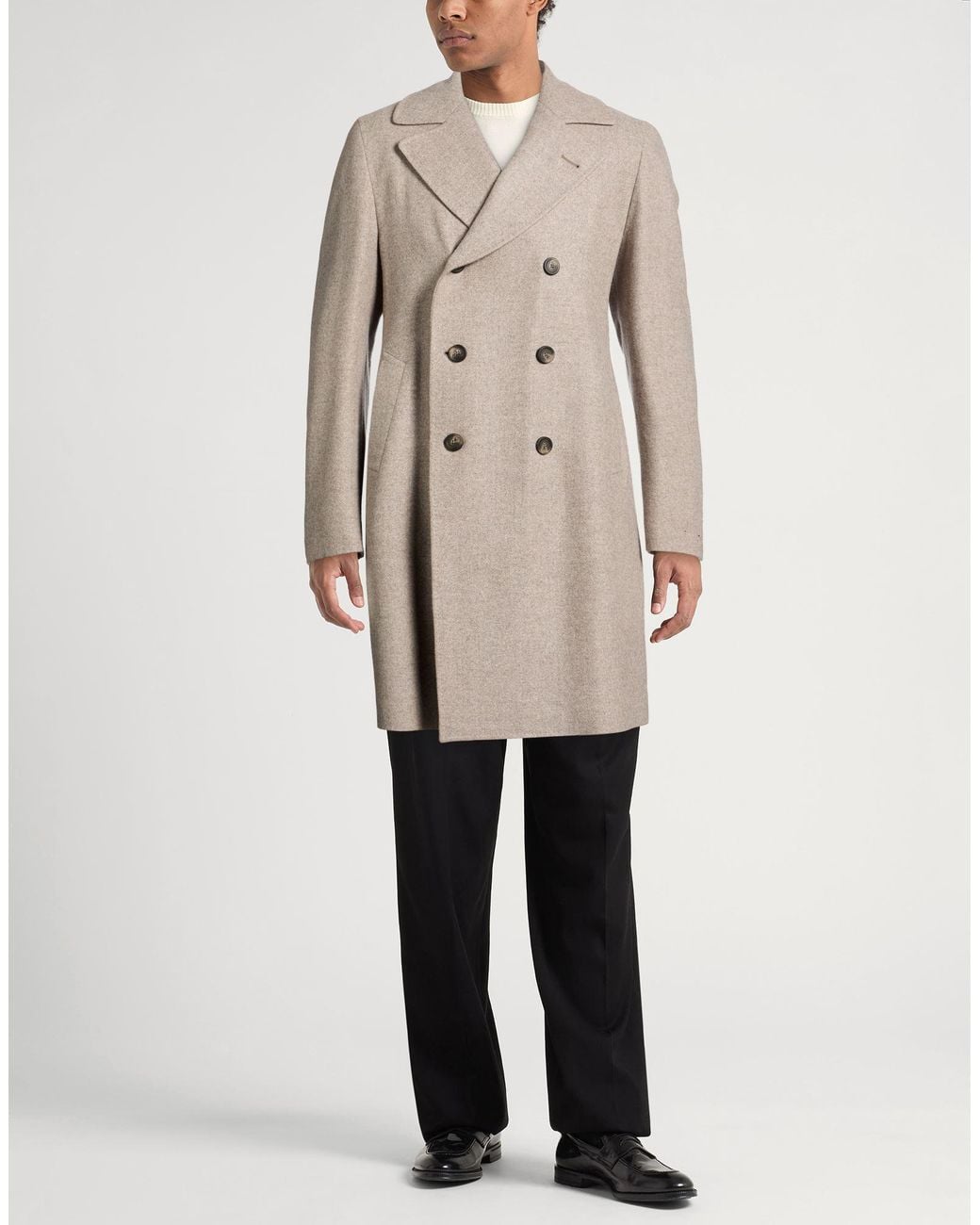 Tagliatore Natural Coat Virgin Wool for men