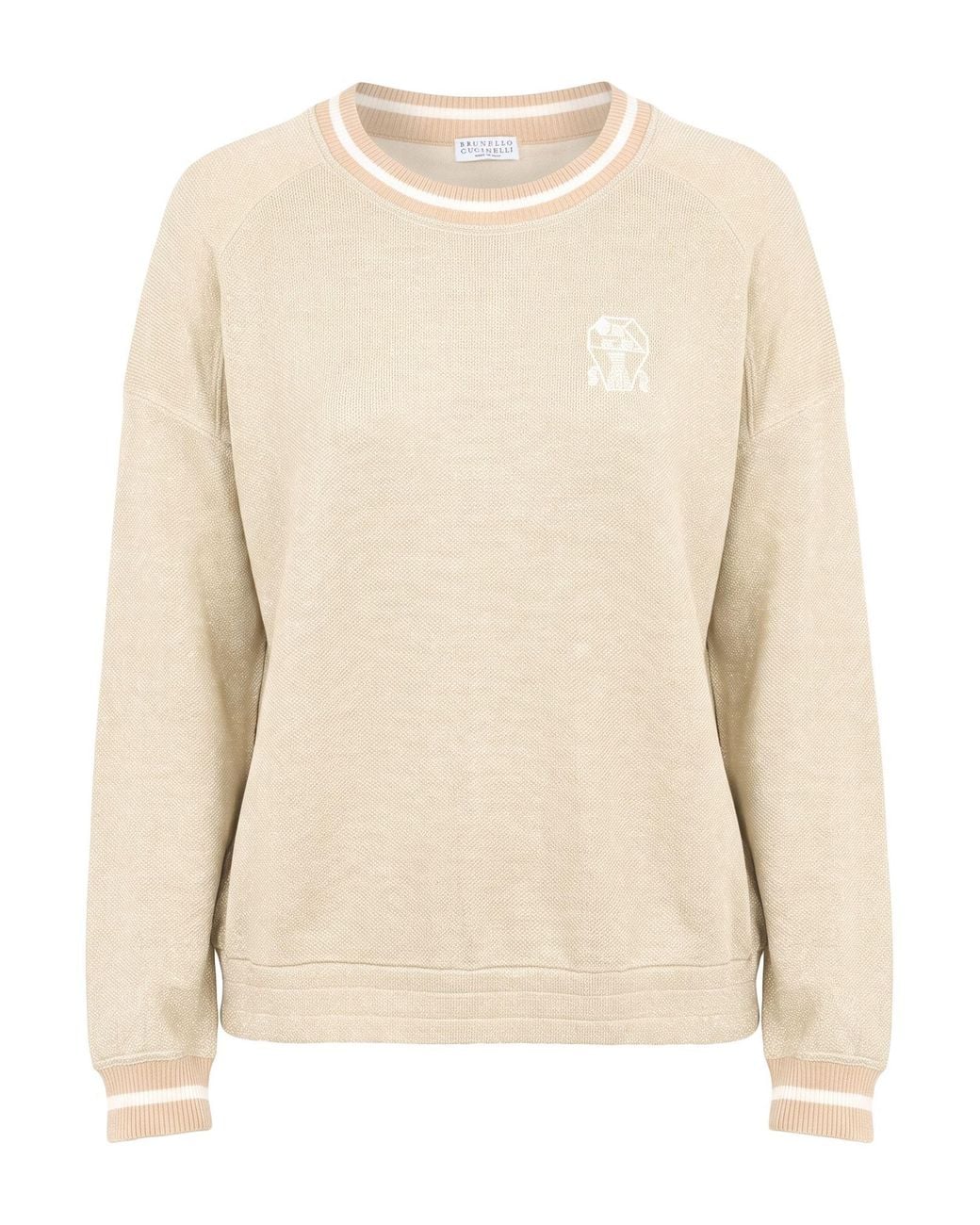 Brunello Cucinelli Natural Sweatshirt Cotton, Viscose, Polyester