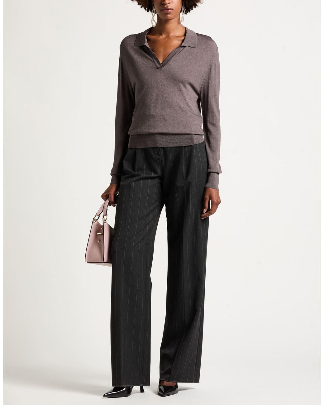 Daniele Fiesoli Brown Sweater Viscose, Polyamide
