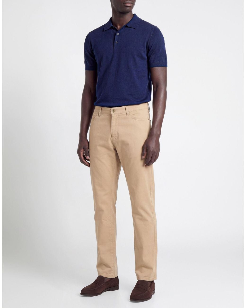 Jeckerson Natural Sand Pants Cotton, Elastane for men