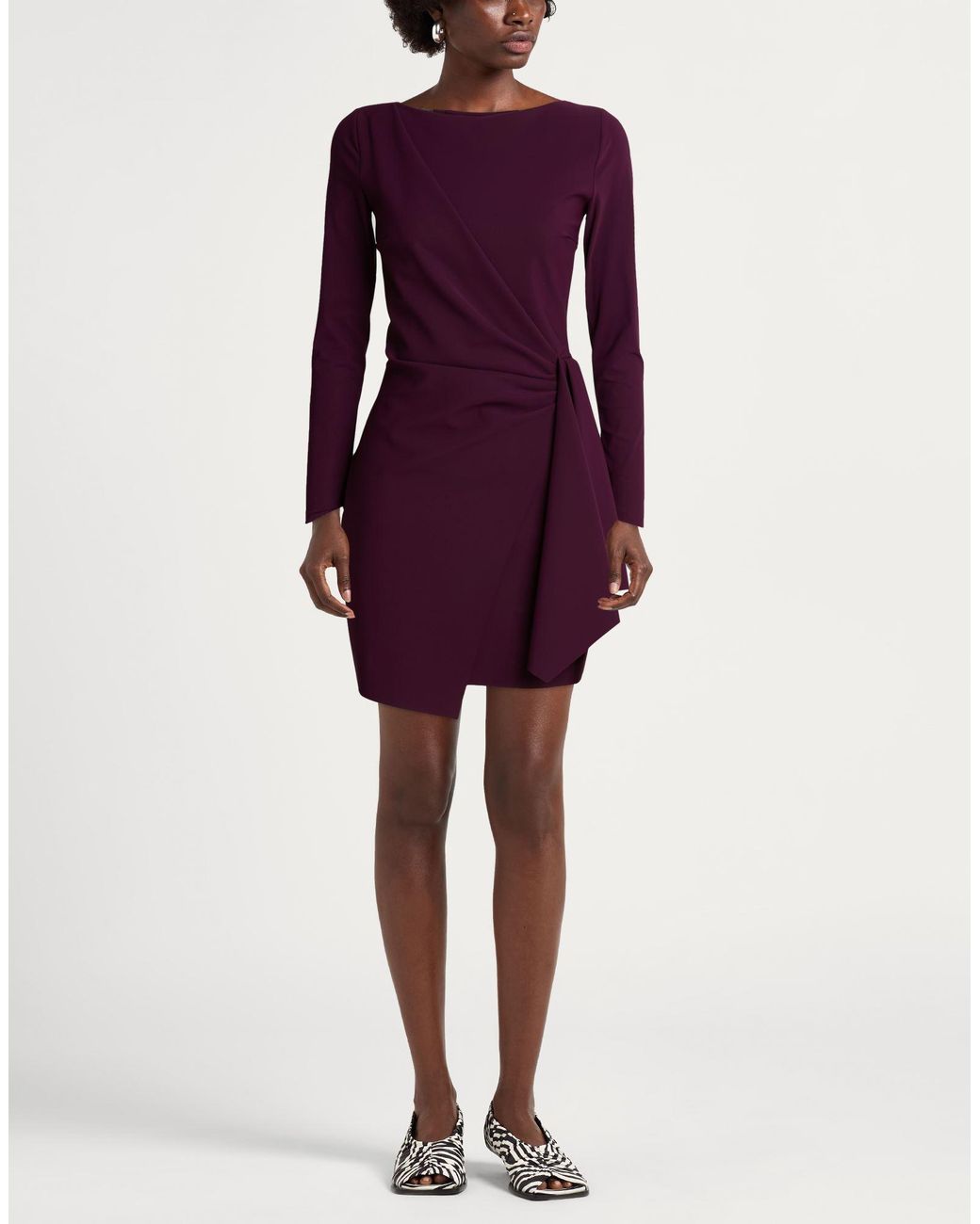 La Petite Robe Di Chiara Boni Purple Mini Dress Polyamide, Elastane