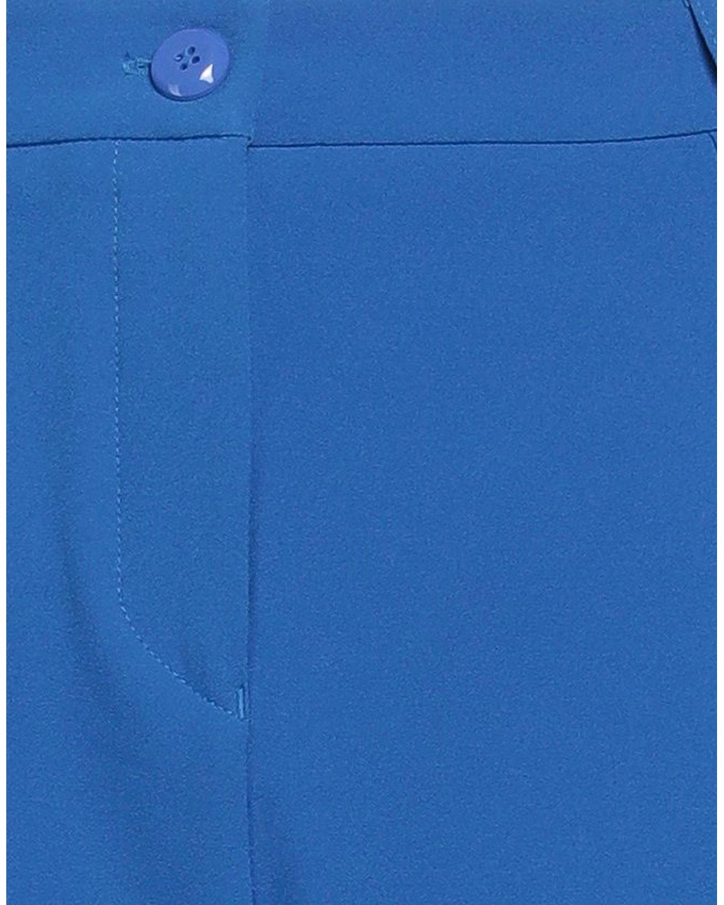 Angelo Marani Blue Pants Polyester, Elastane