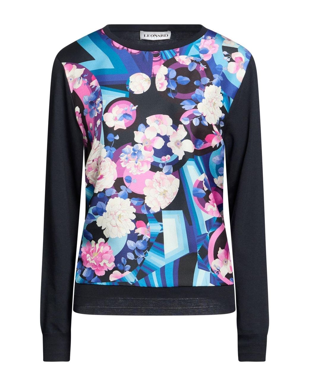 LEONARD Paris Blue Midnight Top Cotton, Modal, Silk