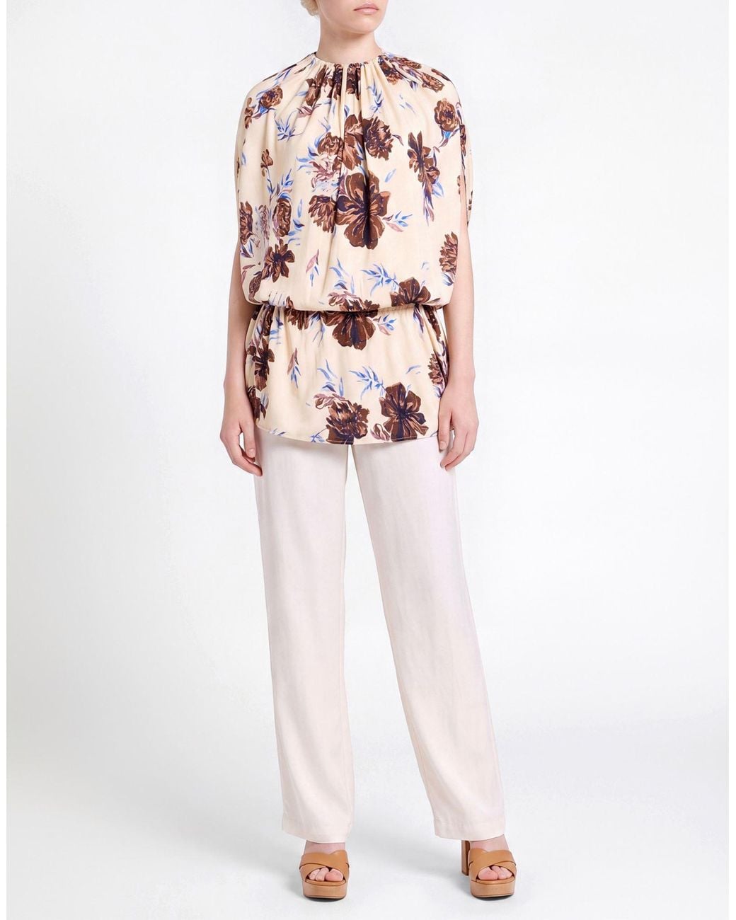 Jil Sander Pink Cream Top Viscose, Elastane